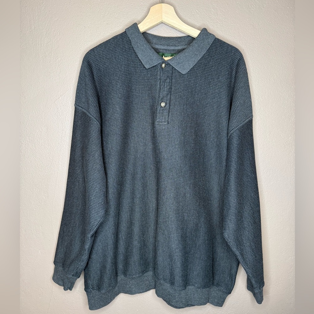 Knights of the Round Table Men's Gray Long Sleeve Henley Size 3XL Cozy Comfort